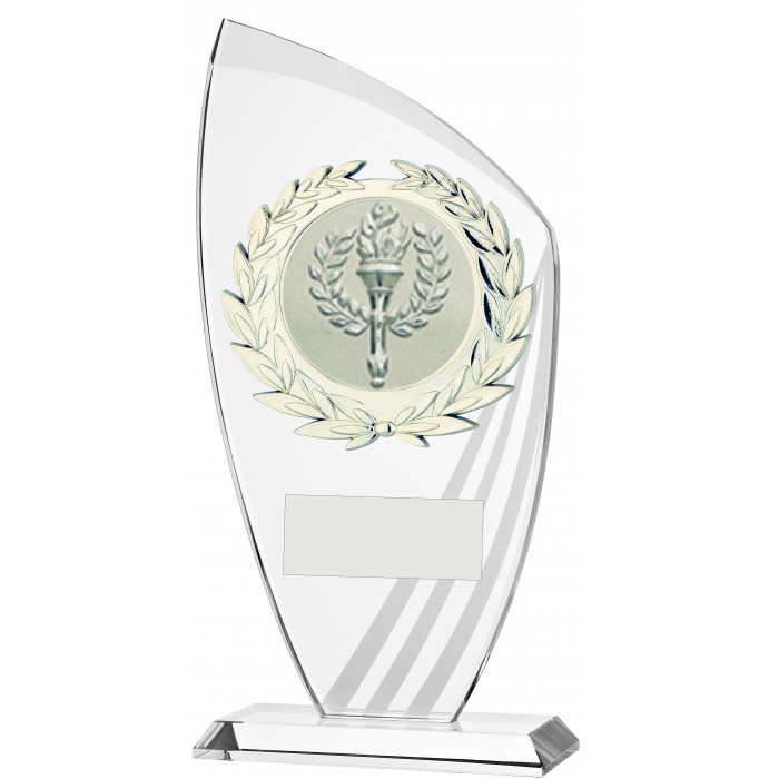 FROSTED STRIPE 10MM THICK BUDGET GLASS AWARD - STOCK CENTRE - 3 SIZES